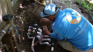 Garden irrigation installation