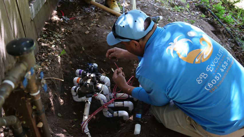 Garden irrigation installation