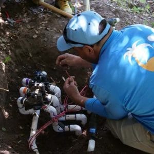 Irrigation valves installation